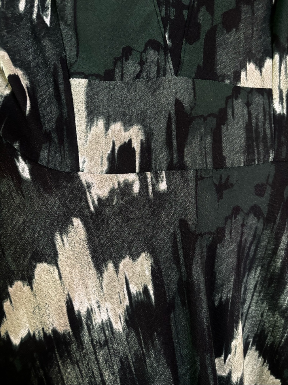 Simply Vera Vera Wang Handkerchief Dress Black Cream Abstract Art Knit XS - Picture 6 of 6